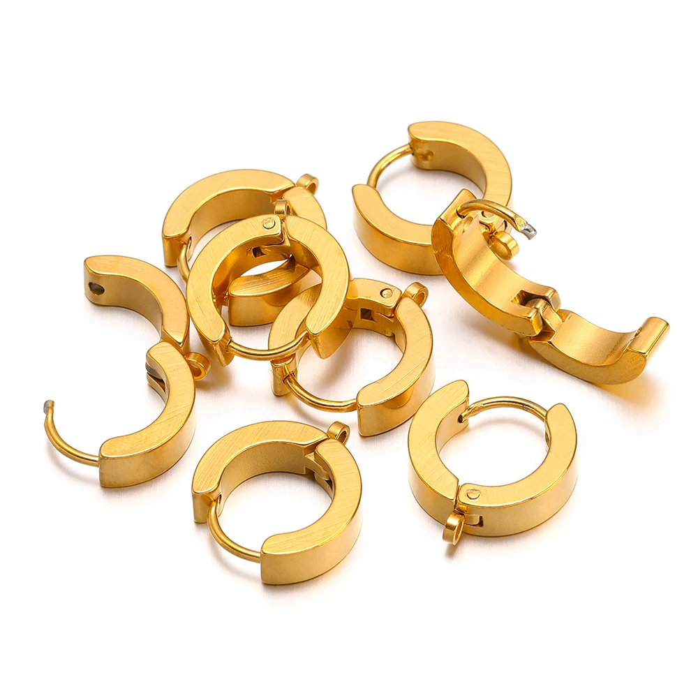 Men'S Fashion Jewelry - 10 шт., модные серьги-кольца из нержавеющей