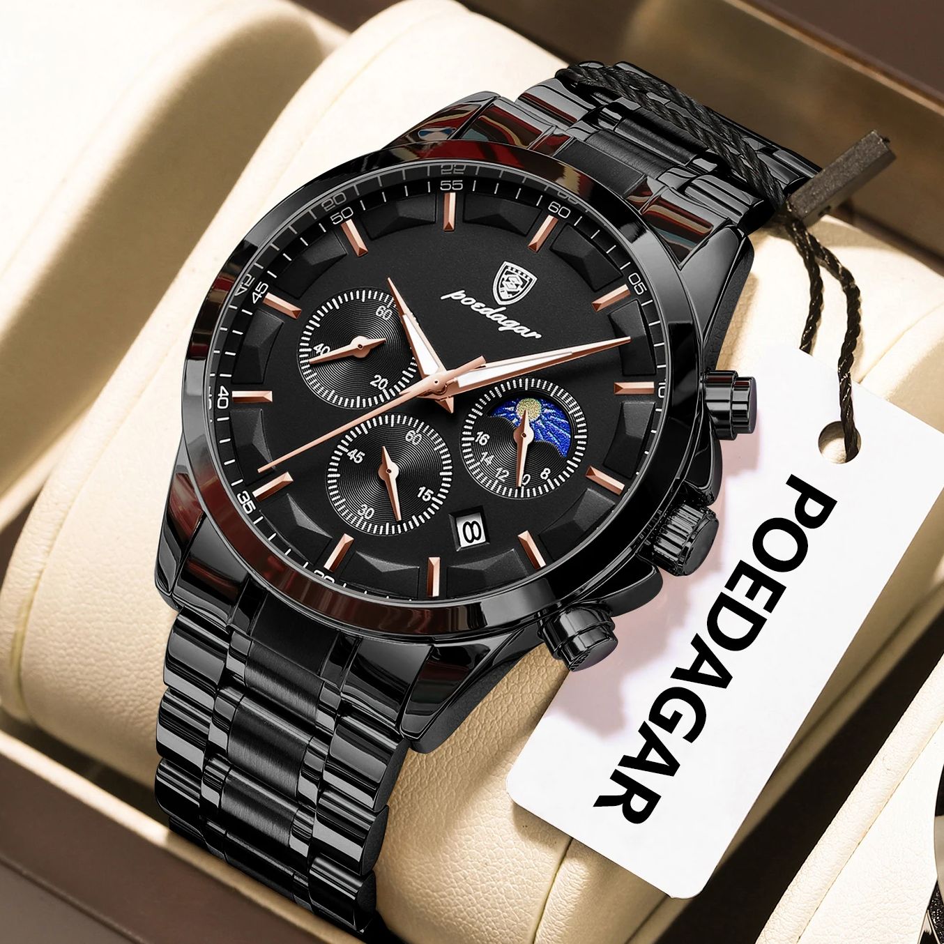 Men'S Fashion Magazine - POEDAGAR, модные мужские часы, водонепроницаемые светящиеся