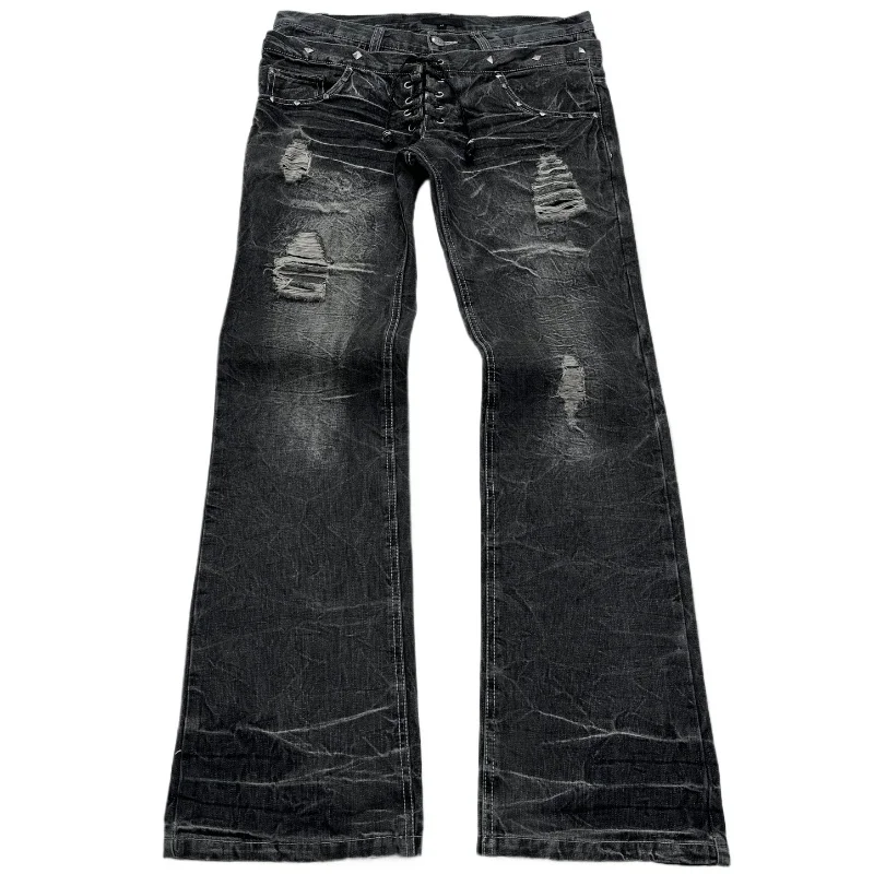 Men'S Fashion Jeans And Boots - Модные уличные джинсы с двойной талией