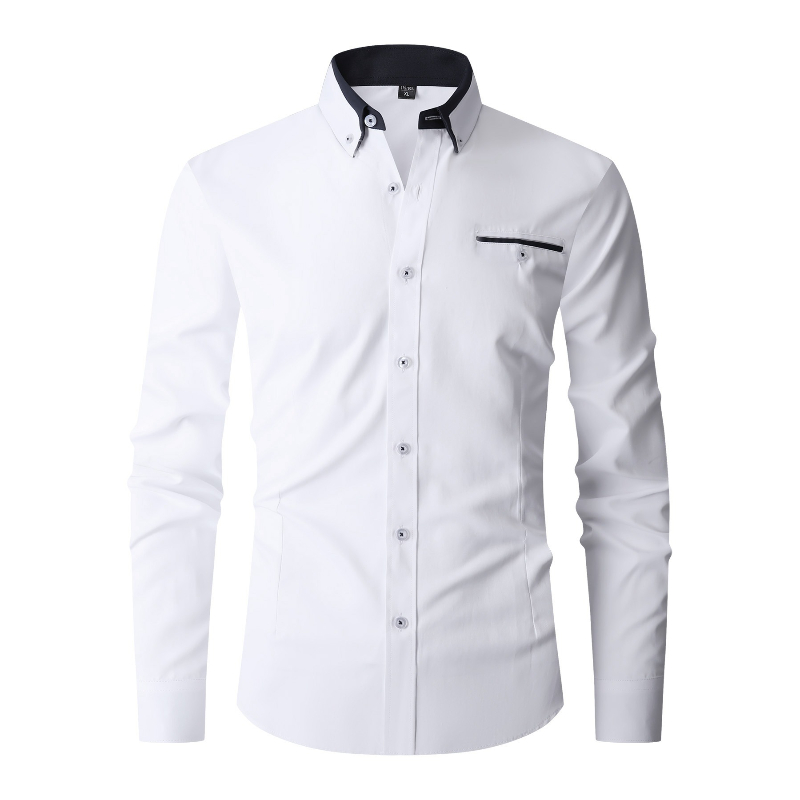 Men'S Fashion Color - Мужская классическая рубашка с длинным рукавом,