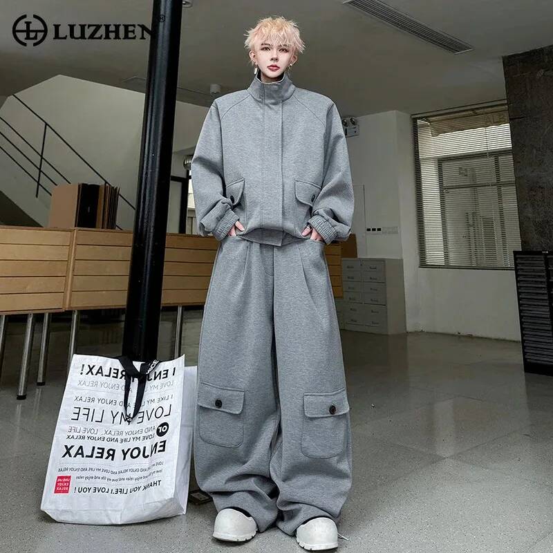Men'S Fashion Color - Комплект LUZHEN: Модный мужской кардиган из