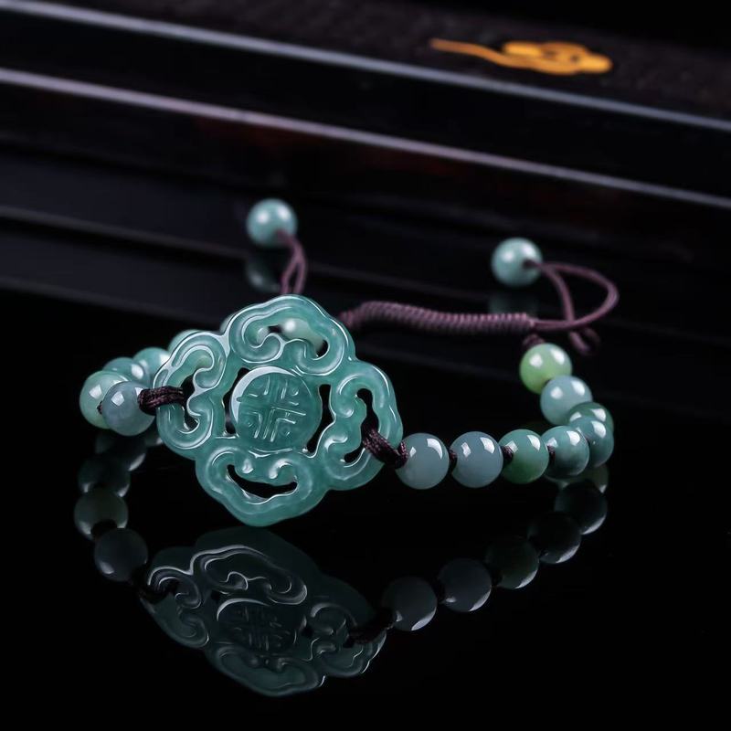 Men'S Fashion Jewelry - Браслет из натурального жадеита класса А,