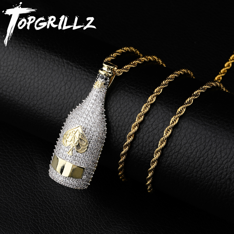 Fashion Men Vogue - TOPGRILLZ большое ожерелье с бутылкой вина