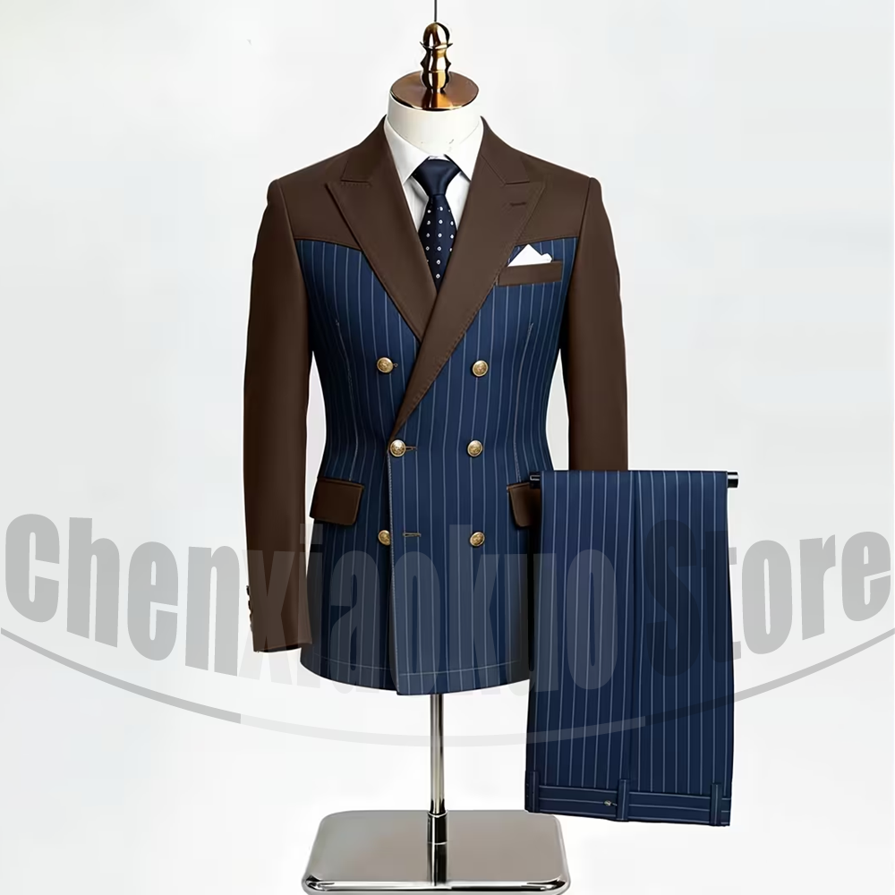 Men'S Fashion Outfits 2026 - Мужской костюм-двойка в стиле пэчворк: модный