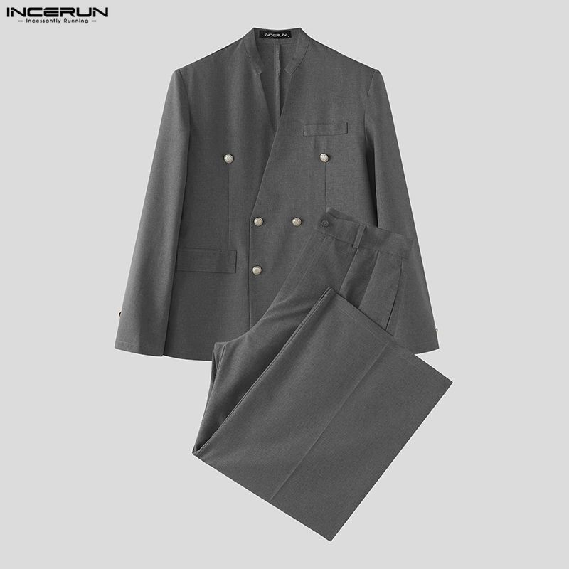 Men'S Fashion Color - Мужские комплекты INCERUN: однотонный пиджак с