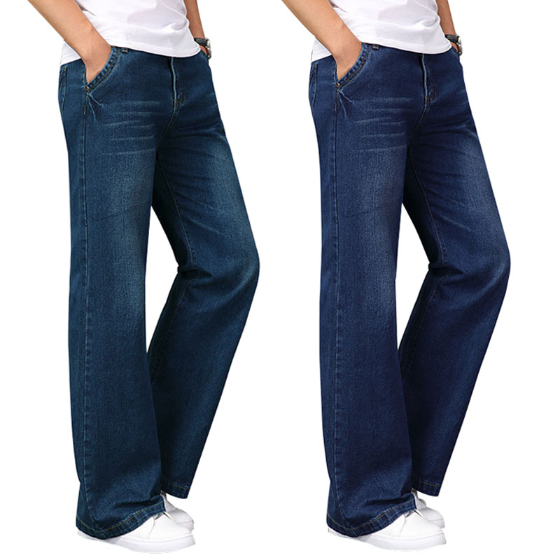 Men'S Fashion Jeans And Boots - Джинсы-клеш мужские большого размера 28-40, свободные