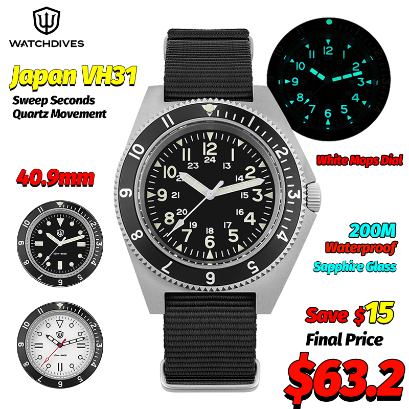 Men'S Fashion Jewelry - Watchdives WD1972 Кварцевые часы с сапфировым