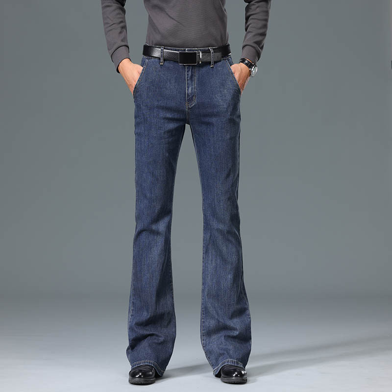 Men'S Fashion Jeans And Boots - Мужские джинсы-клеш из денима, винтажные, классические,