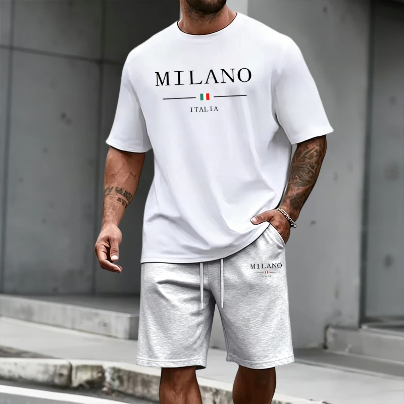 Men'S Fashion Outfits 2026 - Мужской спортивный костюм: футболка с коротким