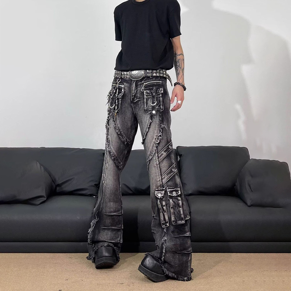 Мужские джинсы Y2K с бахромой  – обзор и цена Men'S Fashion Jeans And Boots
