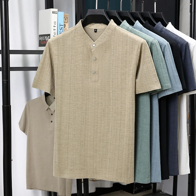 Мужские льняные рубашки с воро – обзор и цена Linen Shirt Summer