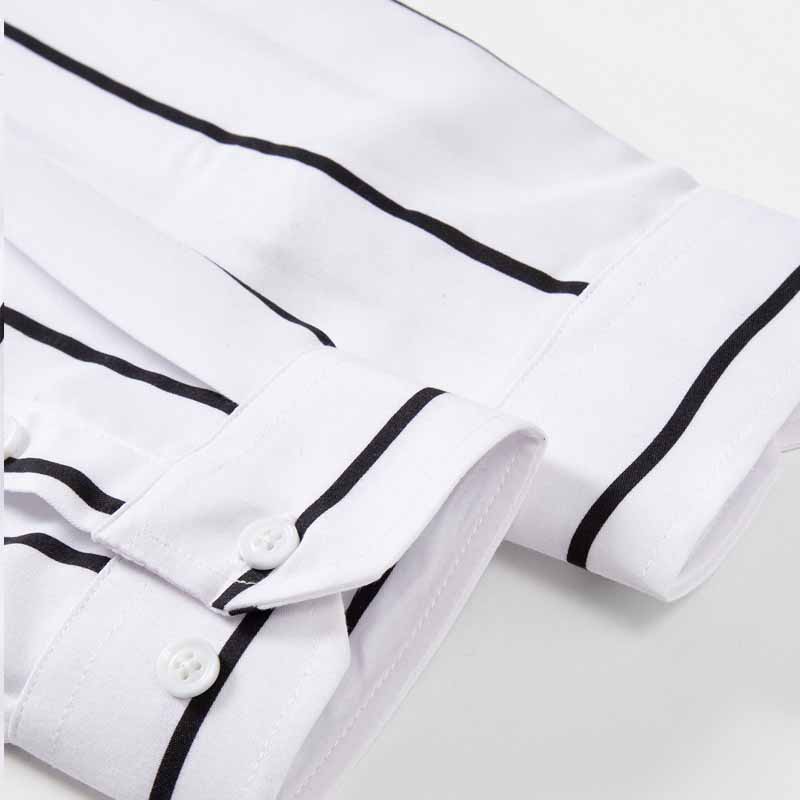 Мужская полосатая рубашка с дл – обзор и цена Mens Fashion Dress