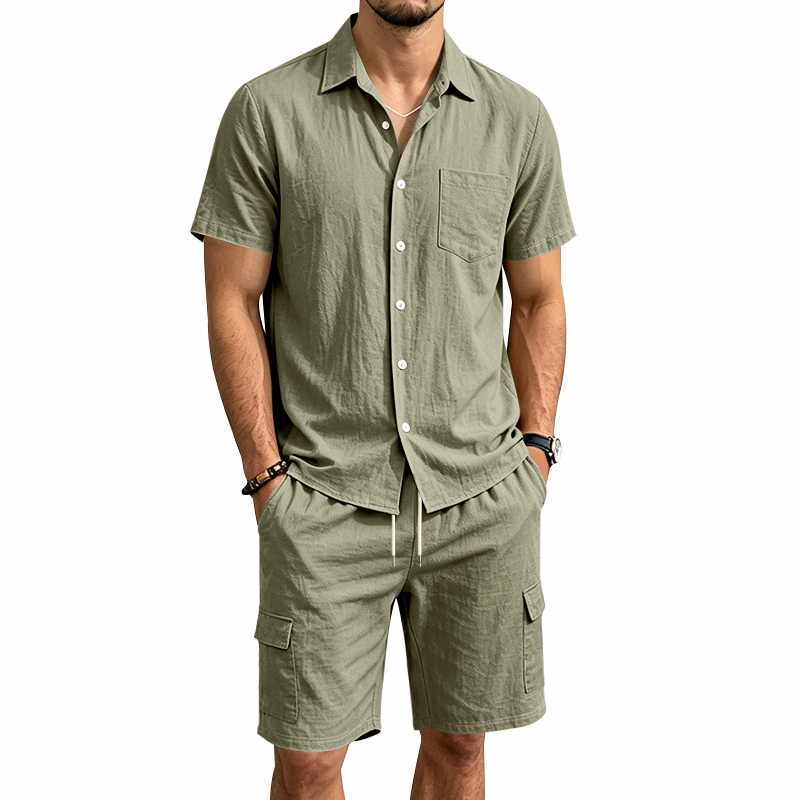 Мужской летний американский ль – обзор и цена Linen Shirt Summer