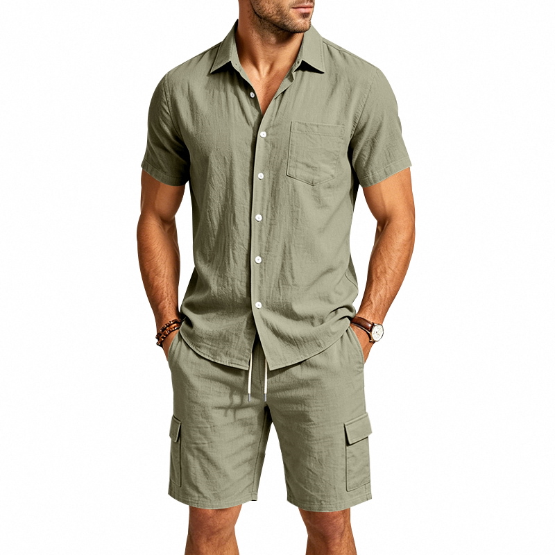 Мужской летний американский ль – обзор и цена Linen Shirt Summer